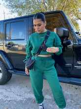 Load image into Gallery viewer, Get Cozy Jogger Set - Hunter Green
