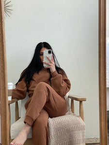 Get Cozy Jogger Set - Camel